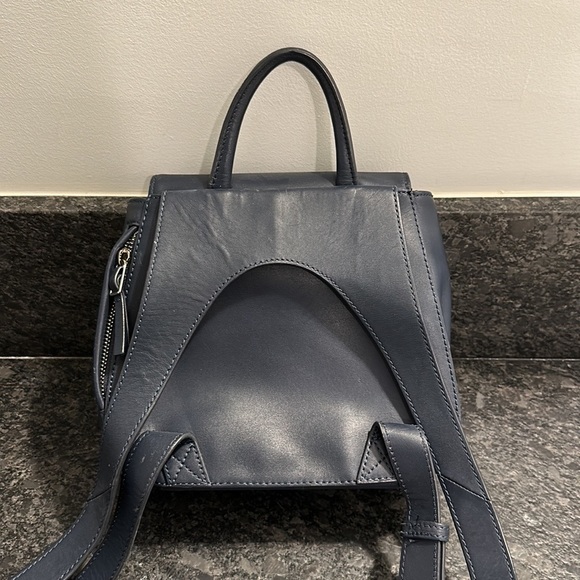 Steven Alan Kate Mini Leather Backpack Navy - Picture 3 of 4